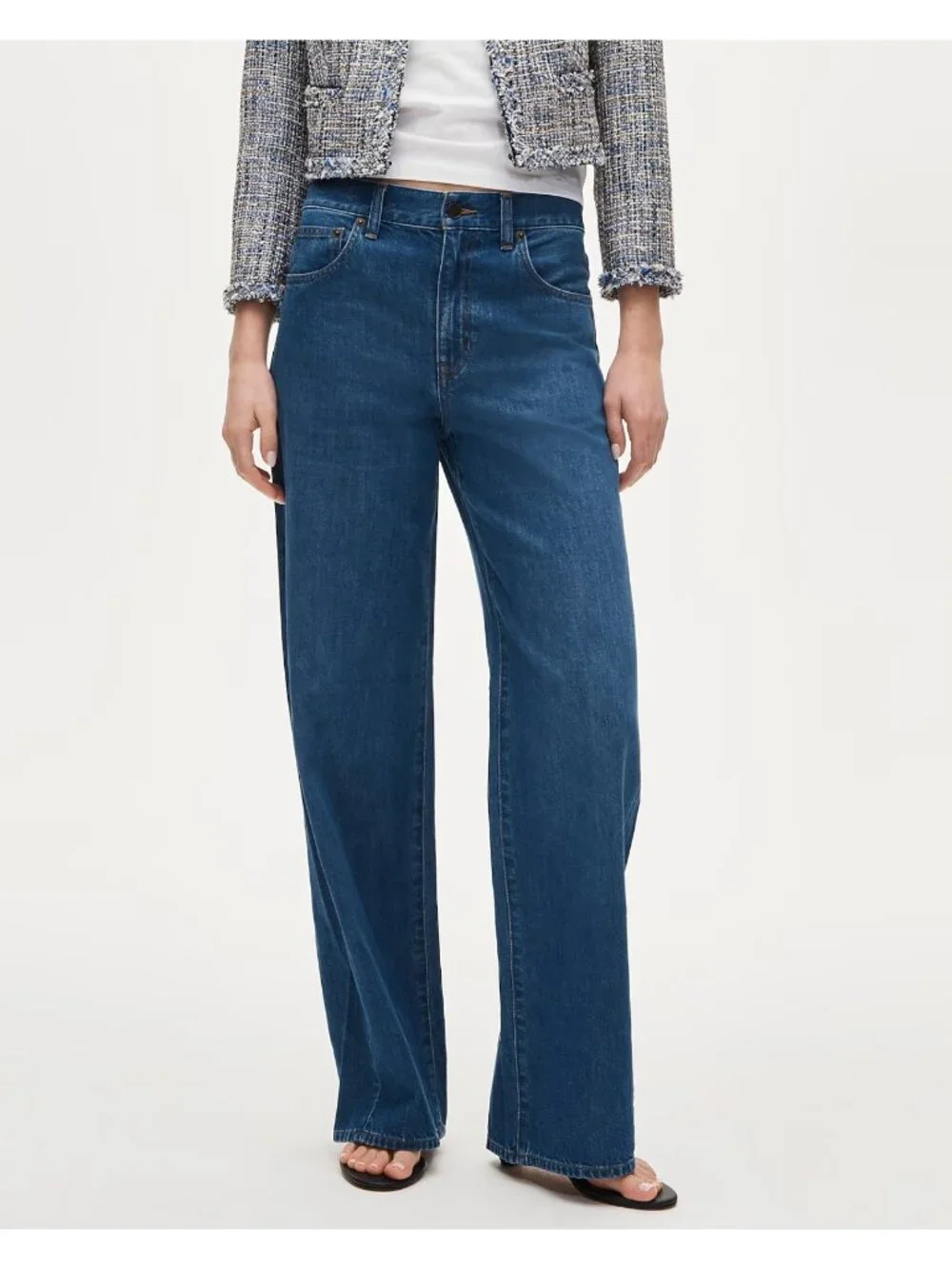 J. Crew Women's Summertime Jean Mid Rise Vintage Blue Wash Size 35 NWT $148